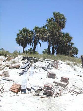 St. George Island - lighthouse keeper's house debris