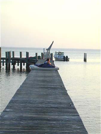 St. George Island - sleeping on the dock2