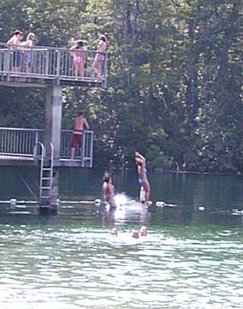 Wakulla Springs - jumping