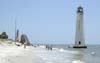 St. George Island - lighthouse submerged