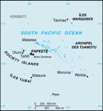 Map of French Polynesia