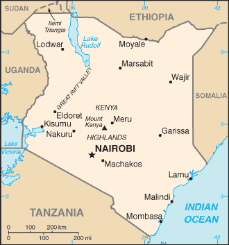 Map of Kenya