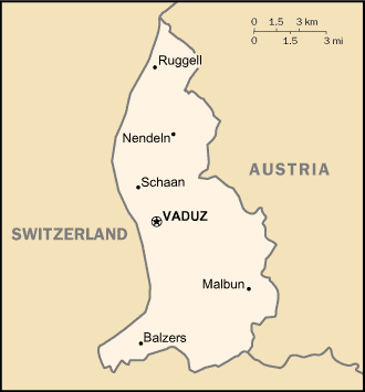 Map of Liechtenstein