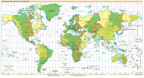 Standard Time Zones of the World